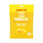 HALLS Relief Honey Lemon Cough Drops, Economy Pack, 80 Drops