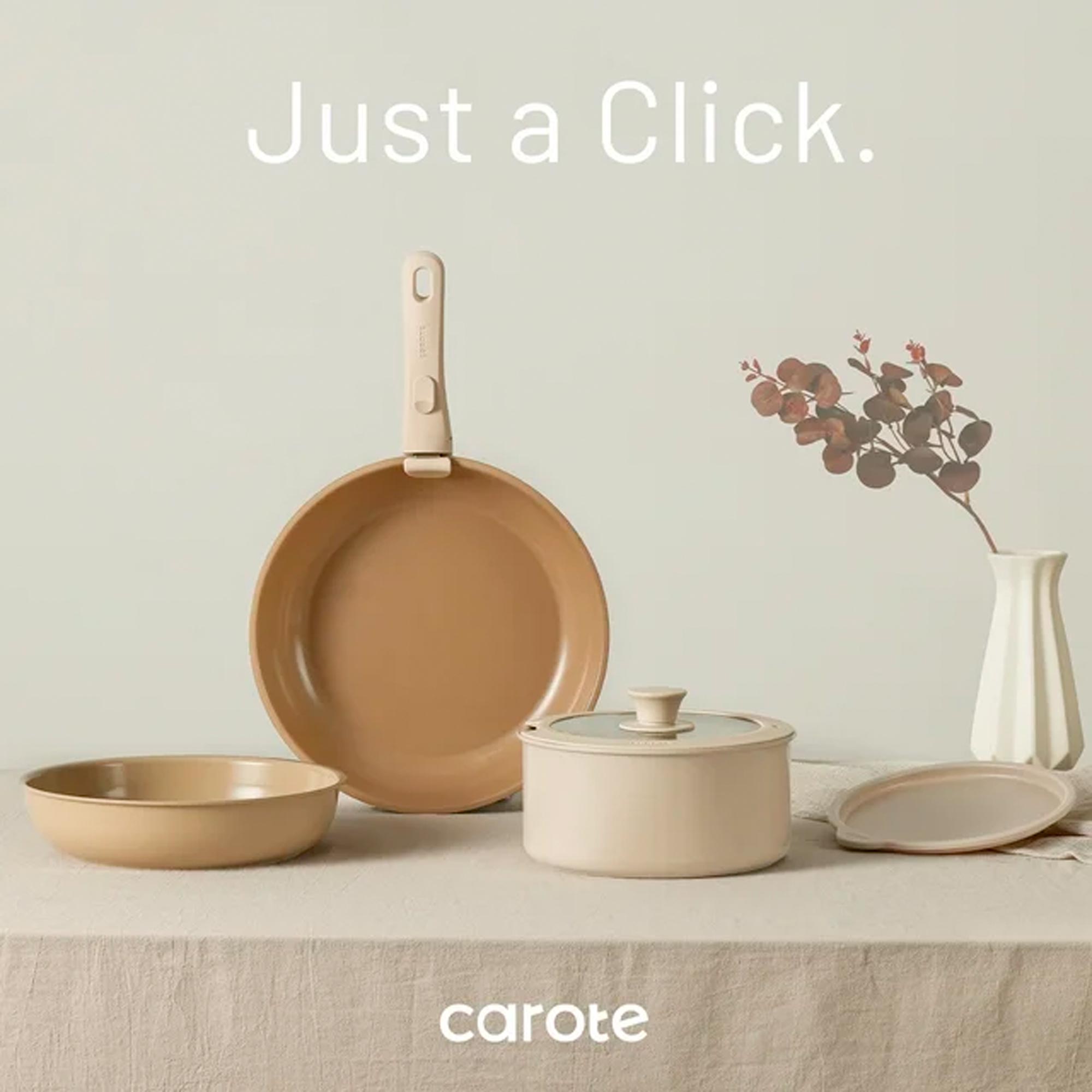 CAROTE 6pcs Pots and Pans Set, Ceramic Cookware Set Detachable Handle - Image 3